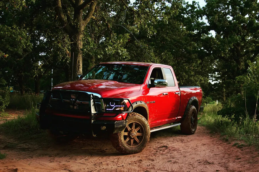 Red diesel truck