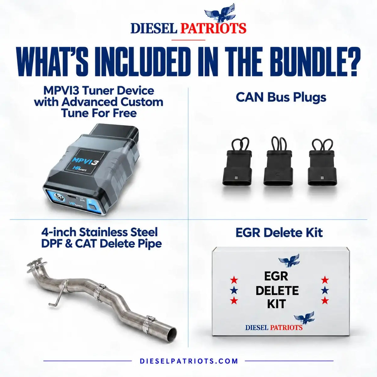 Chevrolet/GMC Duramax 6.6L| Full Delete Bundle | 2017-2023
